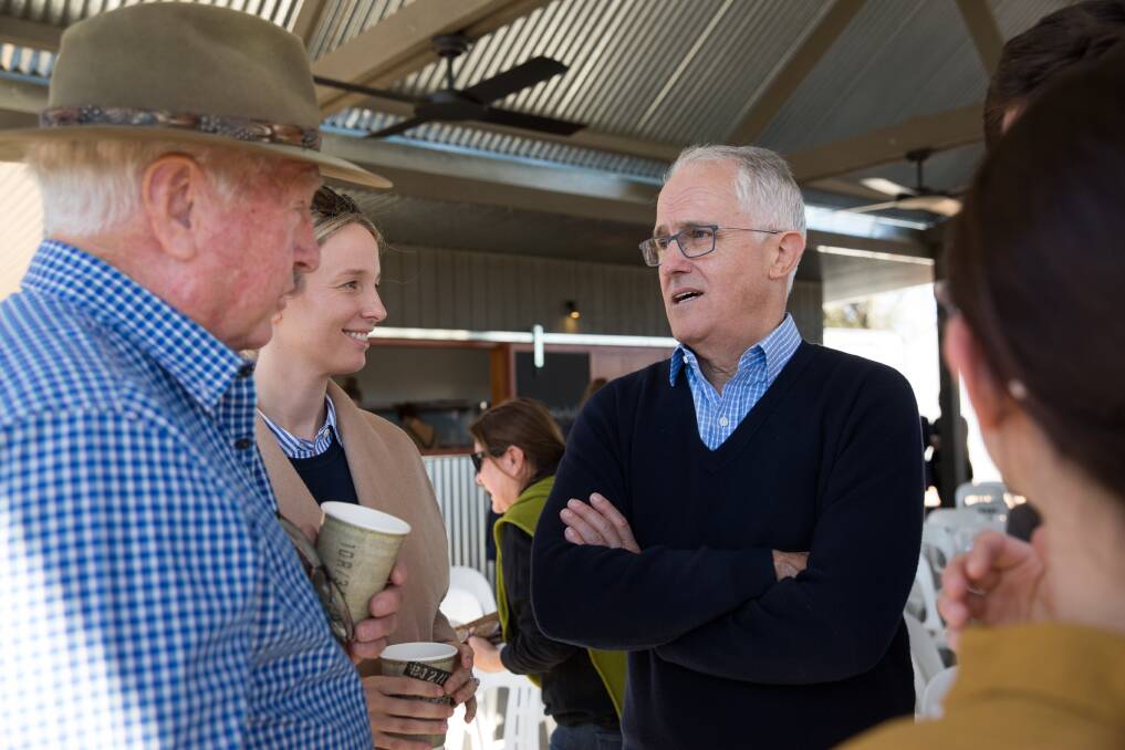 Prime Minister Malcolm Turnbull in Blackhall in June.  Photo: AAP