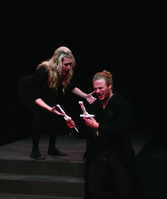 Jenna Roberts and Chris Zuber lead the cast in <i>Macbeth</I>.  Photo: Helen Drum