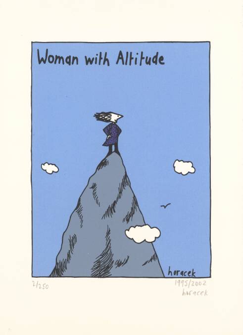 Judy Horacek, <i>Woman with Altitude</i>, 2002. Photo: Supplied