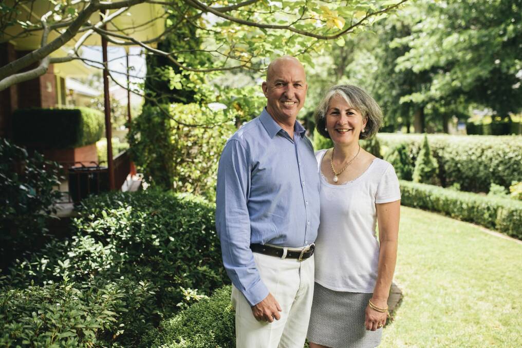 Craig Orme and his wife Theresa at home in Yarralumla. Photo: Rohan Thomson
