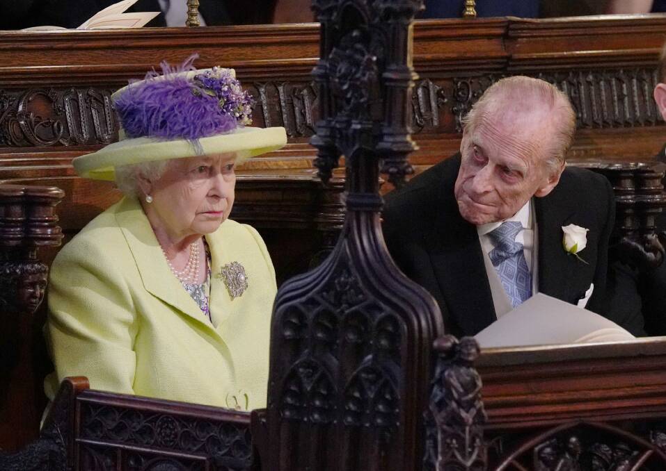 Queen Elizabeth II and Prince Phillip during the wedding ceremony. Photo: PA