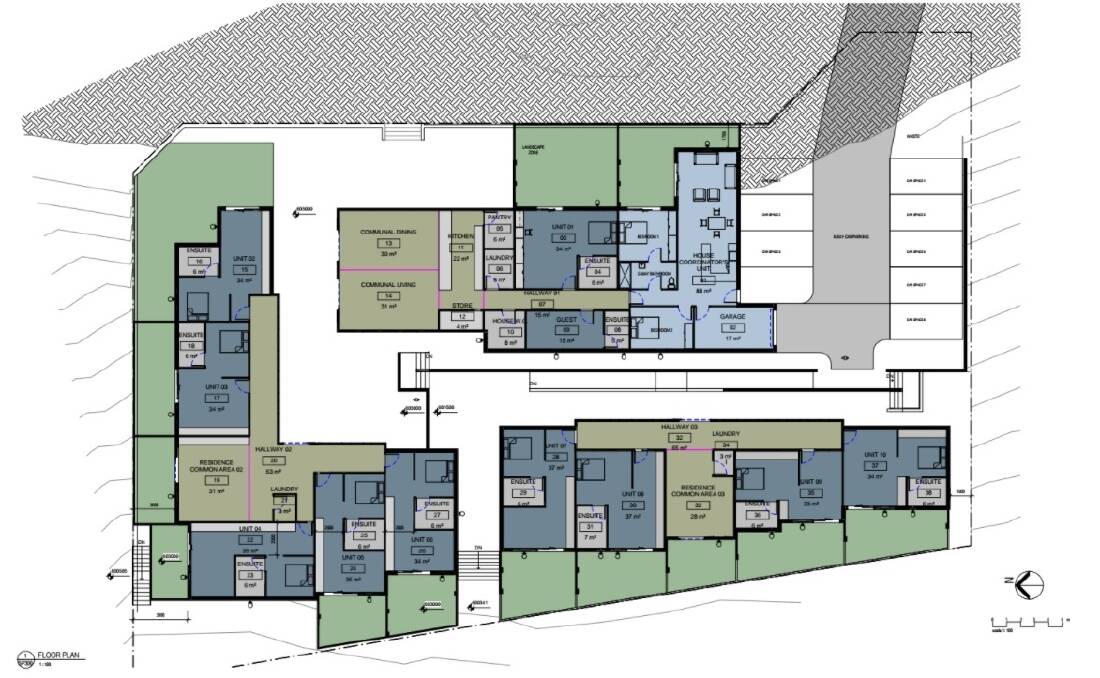 A floor plan of the proposed Project Independence complex for Phillip. Photo: supplied