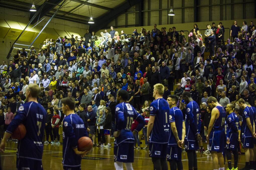 The fans were out in force at Tuggeranong Basketball Stadium. Photo: Dion Georgopoulos