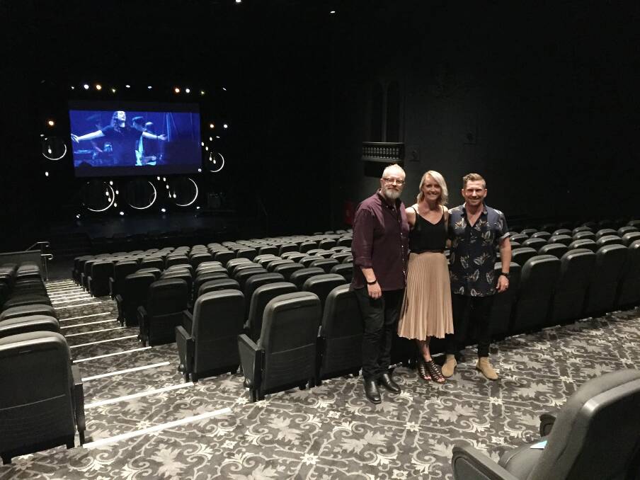 Pastors Steve Dixon and Tim and Michelle Andrew at the new Hillsong Brisbane campus. Photo: Lucy Stone/Brisbane Times