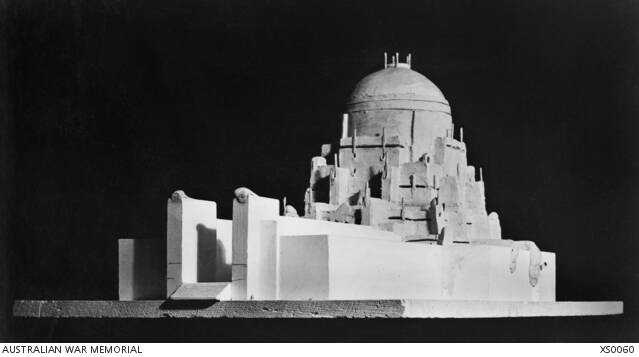 Sodersteen had initial plans for a taller memorial. Photo: Australian War Memorial