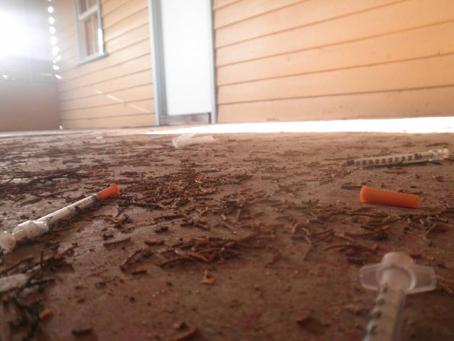 Robertsons' House in Oaks Estate has become a "shooting gallery" for drug addicts. Photo: Mark Sawa