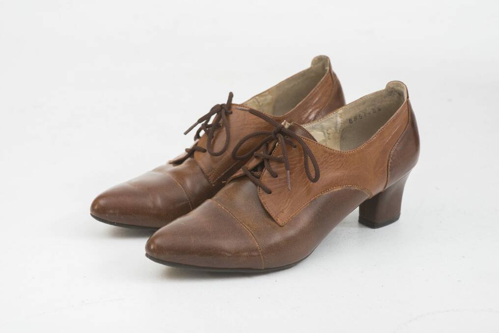Natasha Rudra's favorite op-shop purchase: A pair of leather shoes. Photo: Rohan Thomson