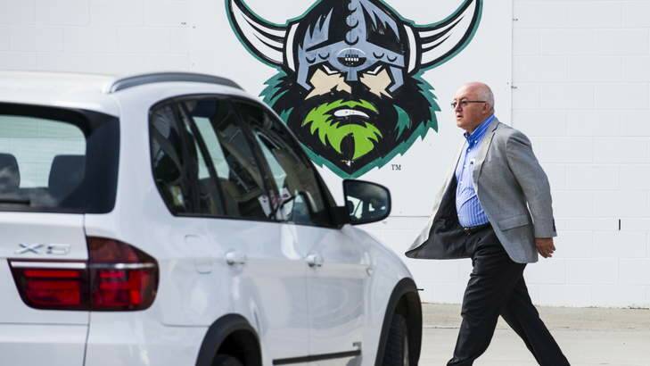 John Mackay leaves the Raiders' board meeting on Thursday. Photo: Rohan Thomson