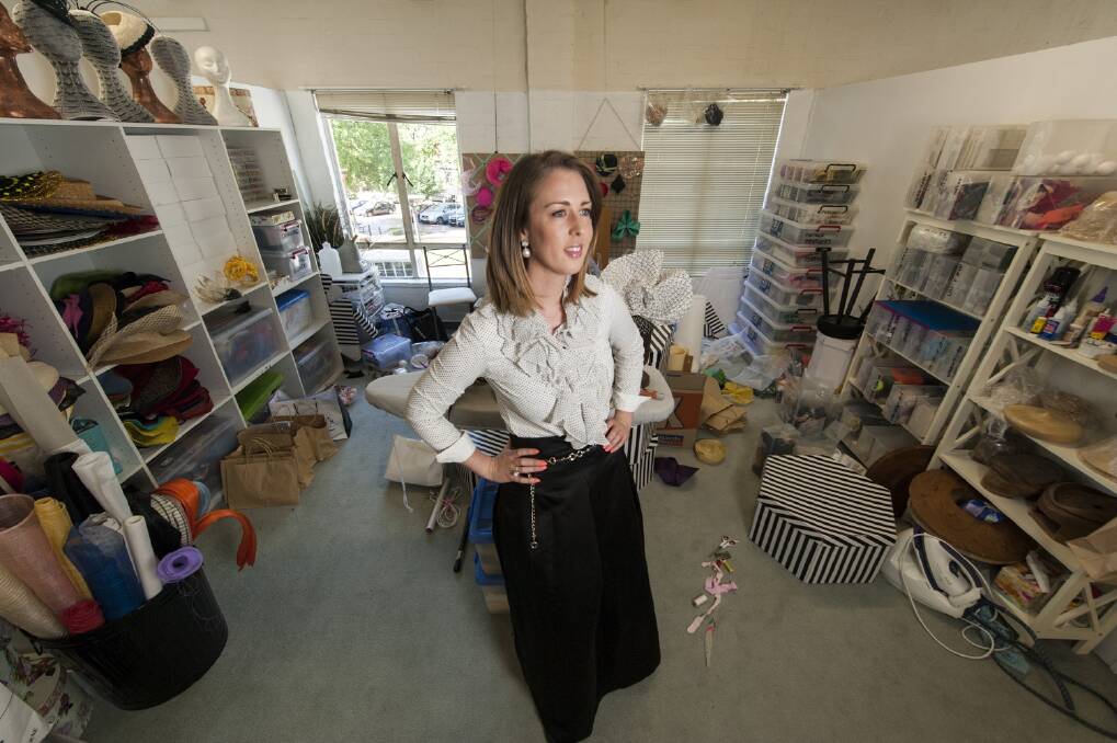 Milliner Edwina Woods is moving into one of the studios at CARDIF in Kingston.  Photo: Martin Ollman