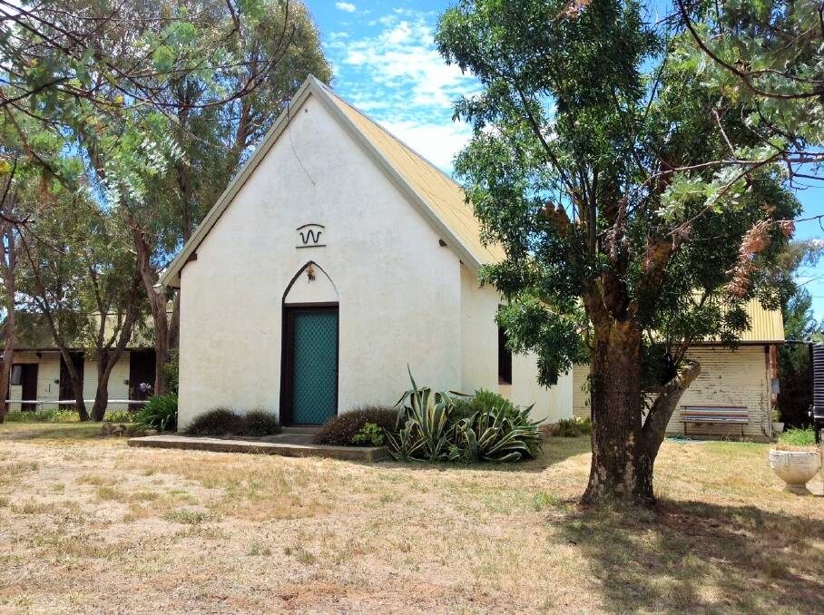 The old church, photographed this week, is now an office on Winstonwood, a private property near Murrumbateman. Photo: Ken Helm