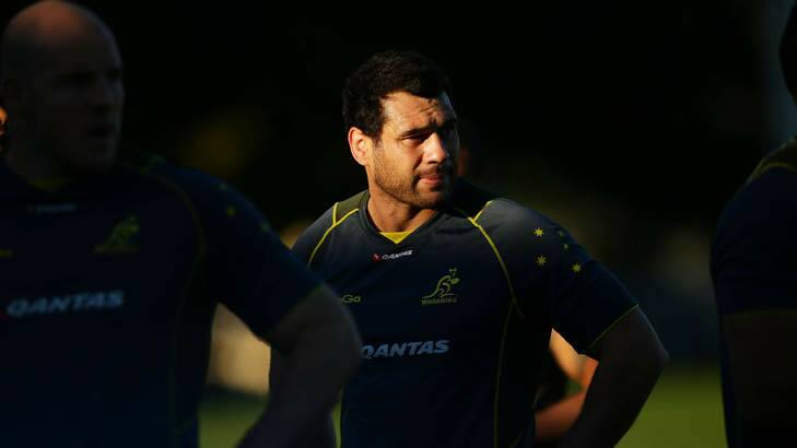 George Smith warms up during an Australian Wallabies training session at St Joseph's, Hunter's Hill on July 2. Photo: Matt King/Getty