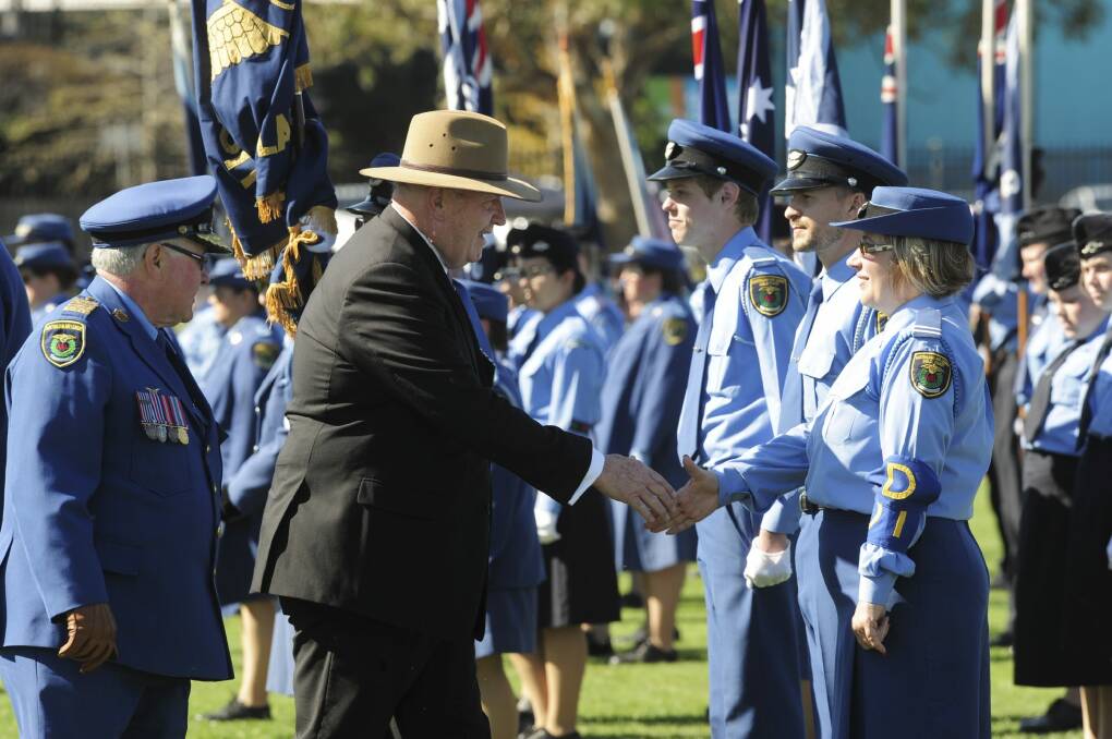 Celebration: The Australian Air League celebrated its 80th Anniversary
with a review at the Gungahlin Oval overseen by the Governor-General, Sir Peter Cosgrove.  Photo: Graham Tidy