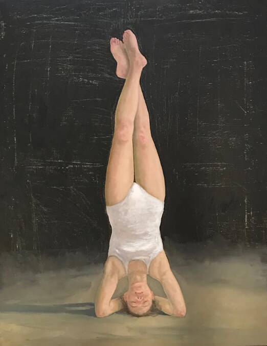 Graeme Drendel, <i>Headstand</i> in <i>On uneven ground</i> at Beaver Galleries. Photo: Supplied