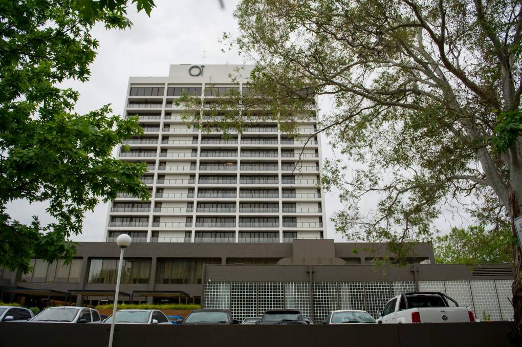 A 29-year-old man died after falling two floors from the QT Hotel in New Acton on Sunday, November 13.  Photo: Jay Cronan