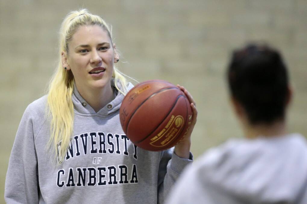 Canberra Capitals centre Lauren Jackson is continuing her comeback from a knee injury. Photo: Jeffrey Chan