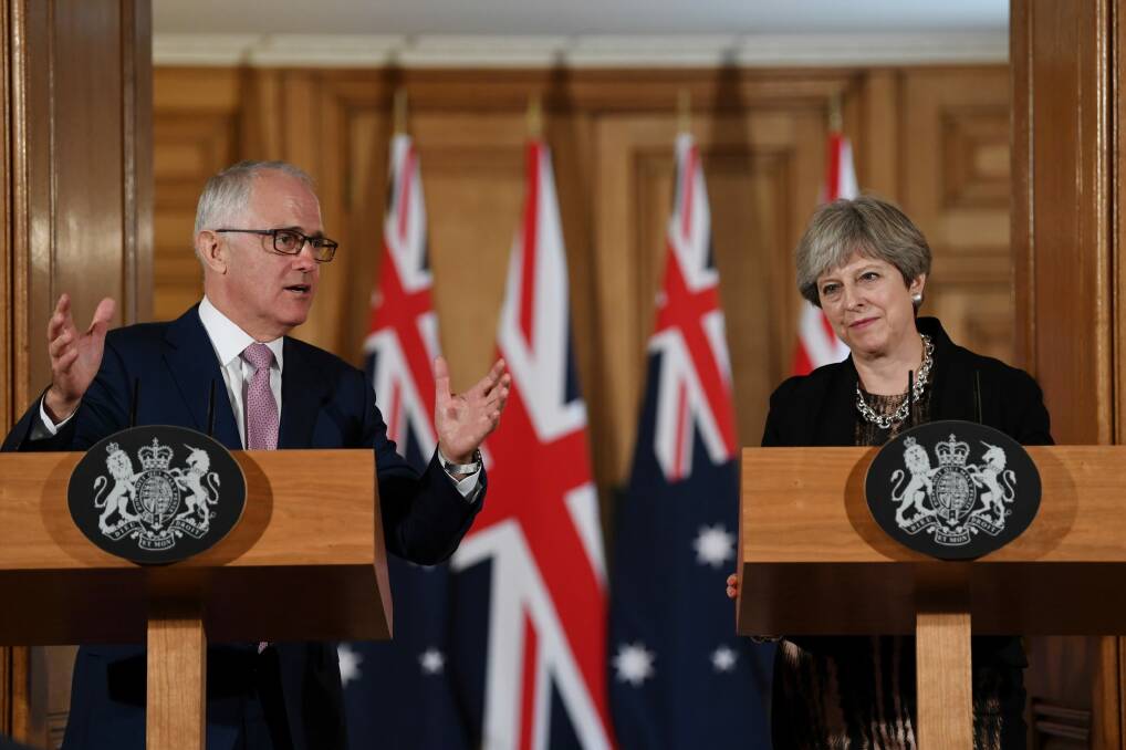 Turnbull said he was interested in learning from the British experience. Photo: AP
