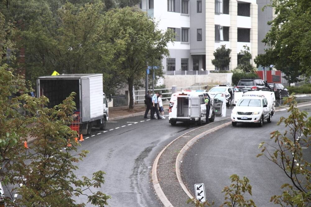 A police operation took place in Chandler Street in Belconnen on Wednesday morning. Photo: Supplied