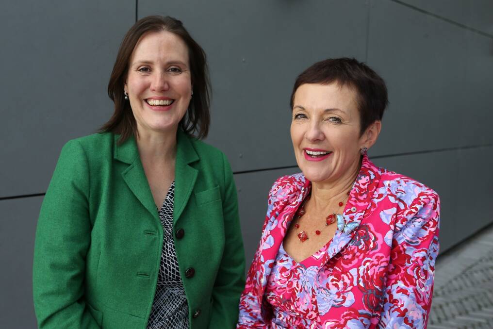 Small Business minister Kelly O'Dwyer with Kate Carnell, the new Small Business ombudsman. Photo: Andrew Meares