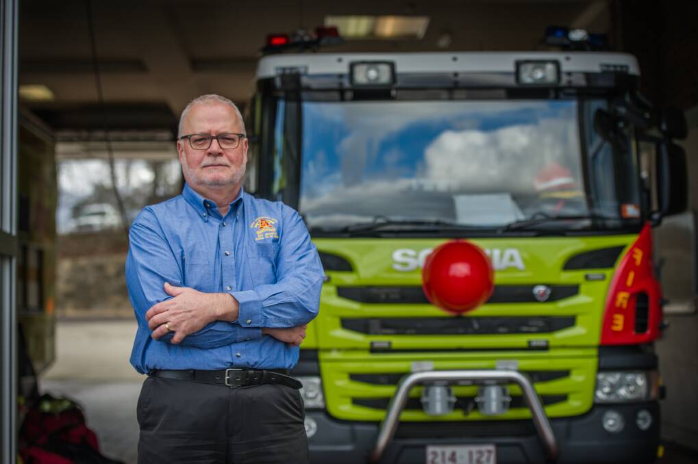 United Firefighters Union ACT branch secretary Greg McConville, who has blasted an ACT Fire and Rescue proposal to halve the number of additional crews it is required to make available on days of very high fire danger. Photo: Karleen Minney