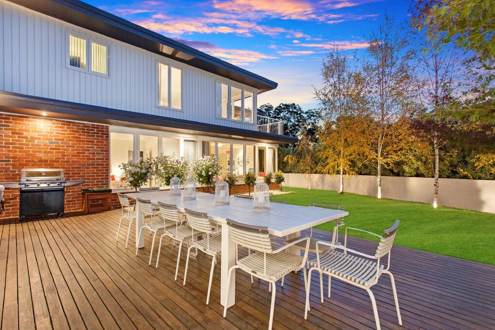The deck and barbecue area at 23 Gawler Crescent, Deakin. Photo: Supplied