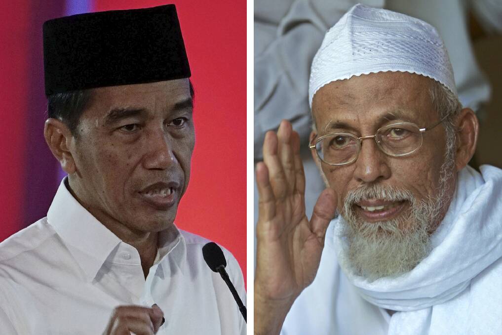 Indonesian President Joko Widodo had earlier ordered a review into the release plan of radical cleric Abu Bakar Bashir.  Photo: AP