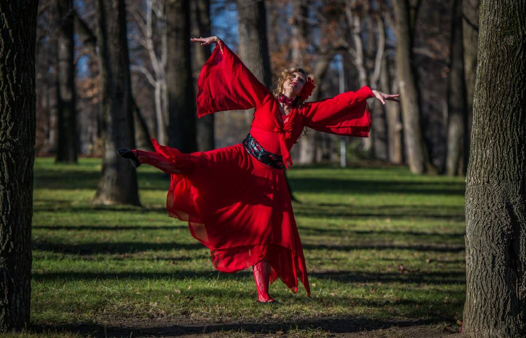 Dancer Brooke Thomas has choreographed the dance to be almost an exact replica of the 1978 Kate Bush music video. Photo: Karleen Minney