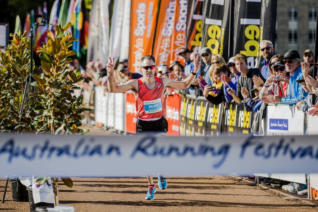 The Canberra Times marathon winner Rowan Walker.
 Photo: Jamila Toderas