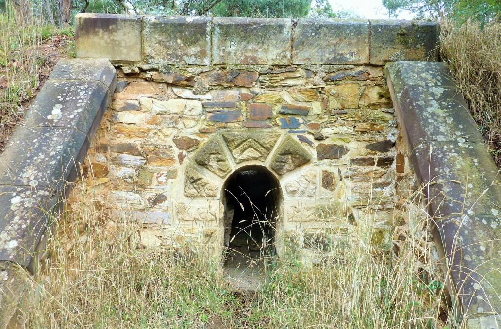 One of the original culverts built on the Old South Road by the convicts based at the Towrang Stockades, near Goulburn. Photo: Tim the Yowie Man