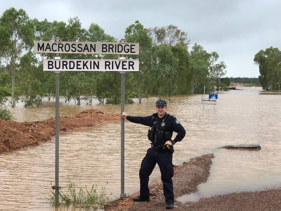 The floods had caused devastation to graziers and farmers but the community banded together and remained in good spirits. Photo: Queensland Police Service
