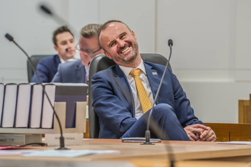 Chief Minister Andrew Barr says putting a dollar figure on answers to questions on notice is an accountability measure.  Photo: Karleen Minney