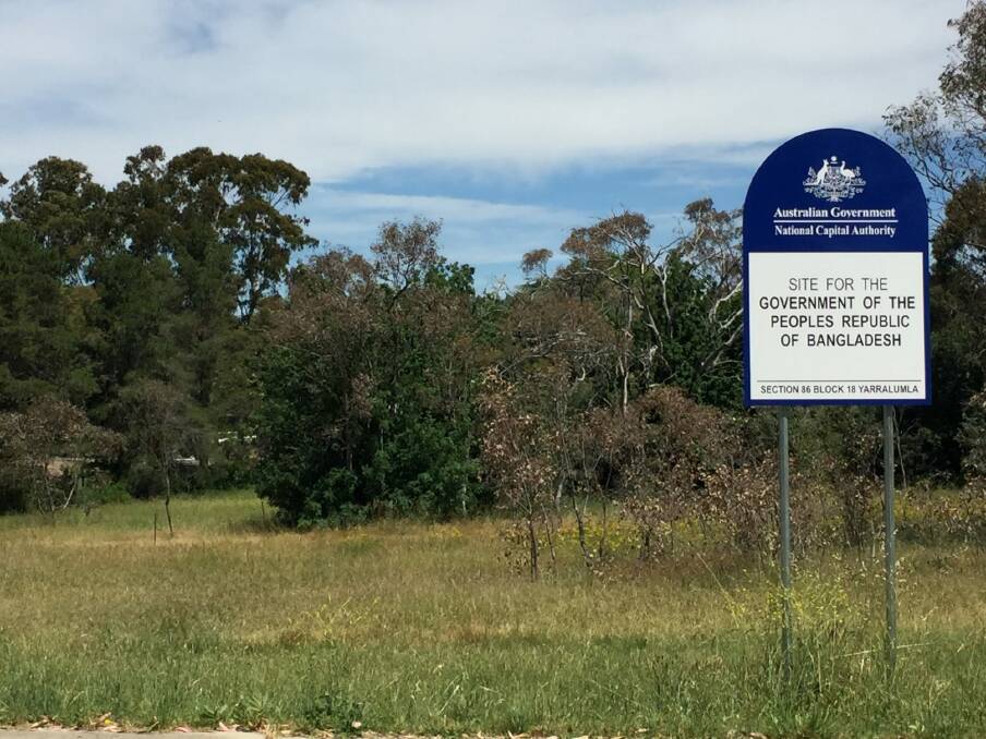 The Yarralumla site for the new Bangladeshi embassy. Photo: Andrew Brown