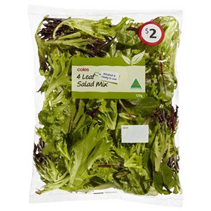 One of the Coles salads included in the recall.  Photo: Supplied