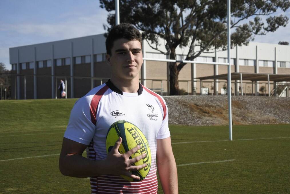Alex Horan, son of Wallabies great Tim, has joined the Canberra Vikings. Photo: Caden Helmers