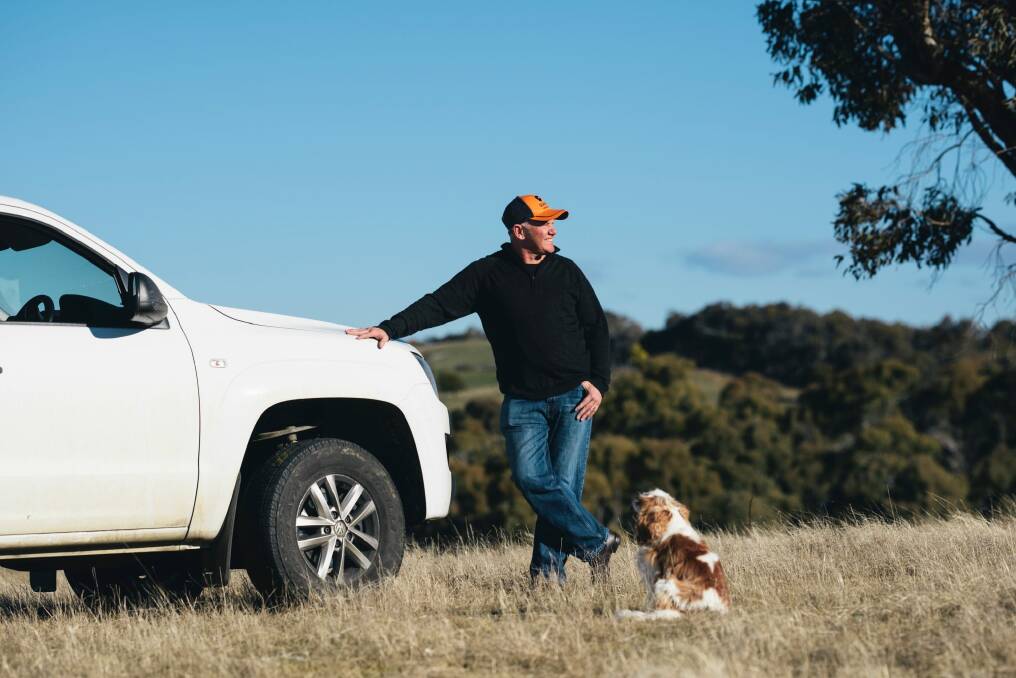 Steve Evans on his NSW property near the border: One of many landowners opposing a new buffer zone. Photo: Rohan Thomson