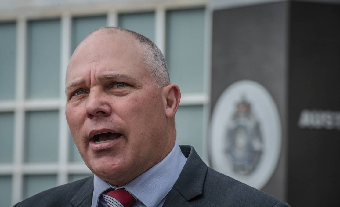 ACT deputy chief police officer Scott Moller, who said said the man arrested was known to ACT Policing and investigation were ongoing. Photo: Karleen Minney.