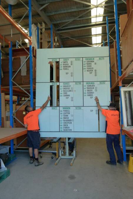 A section of the massive national tally board goes into storage. Photo: Supplied