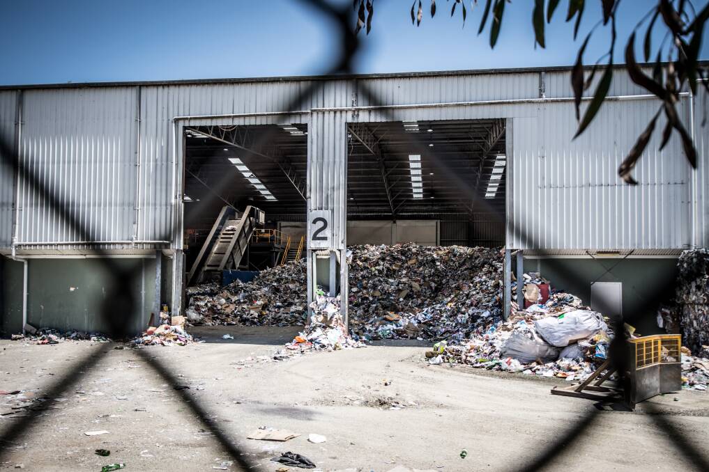 The amount of material at the Hume recycling centre has been significantly reduced, with some of it going into landfill. Photo: Karleen Minney