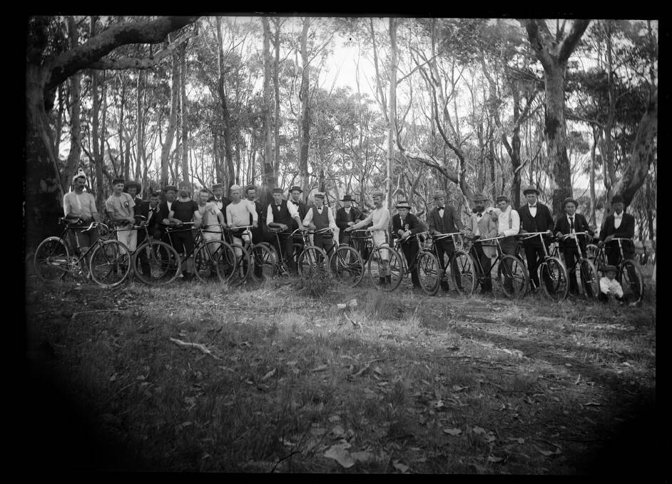 Bicycle Club of Corunna, circa 1895, by William Henry Corkhill. Photo: National Library of Australia