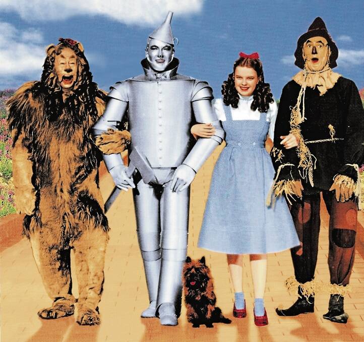 <i>The Wizard of Oz</i>. From left, Bert Lahr, Jack Haley, Judy Garland and Ray Bolger. Photo: Supplied