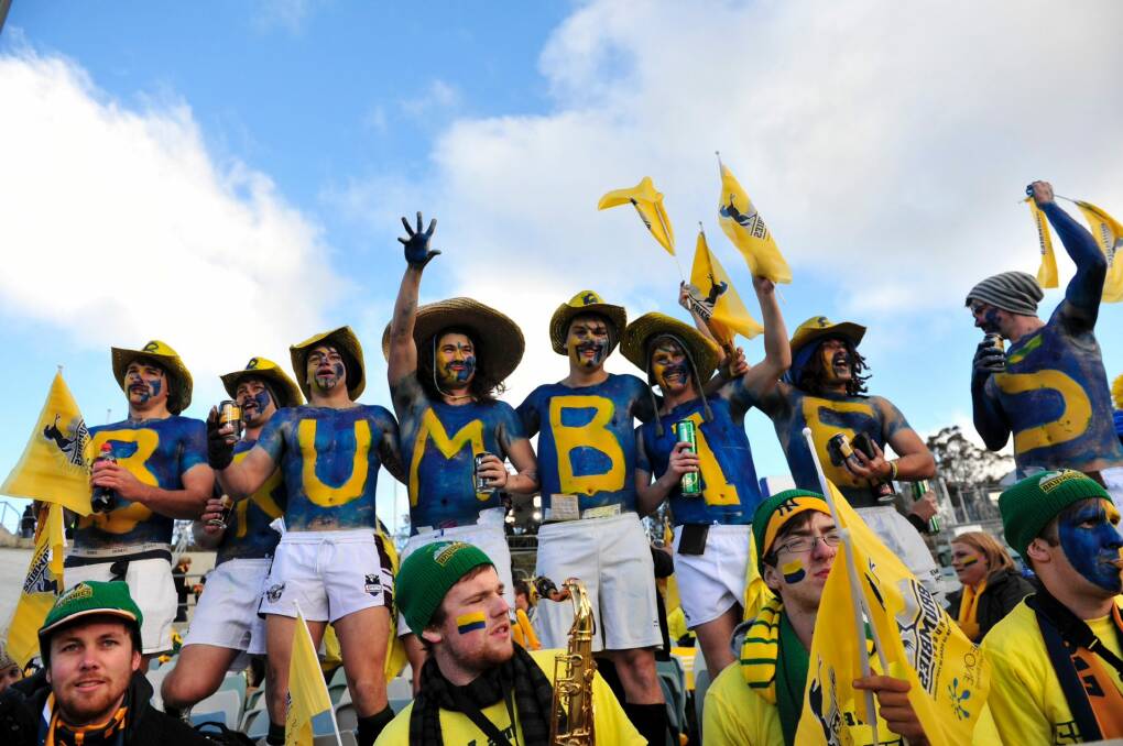 The Brumbies are trying to rally support in Canberra, warning the club may not exist in the future if fans don't come back to the stands. Photo: Jay Cronan