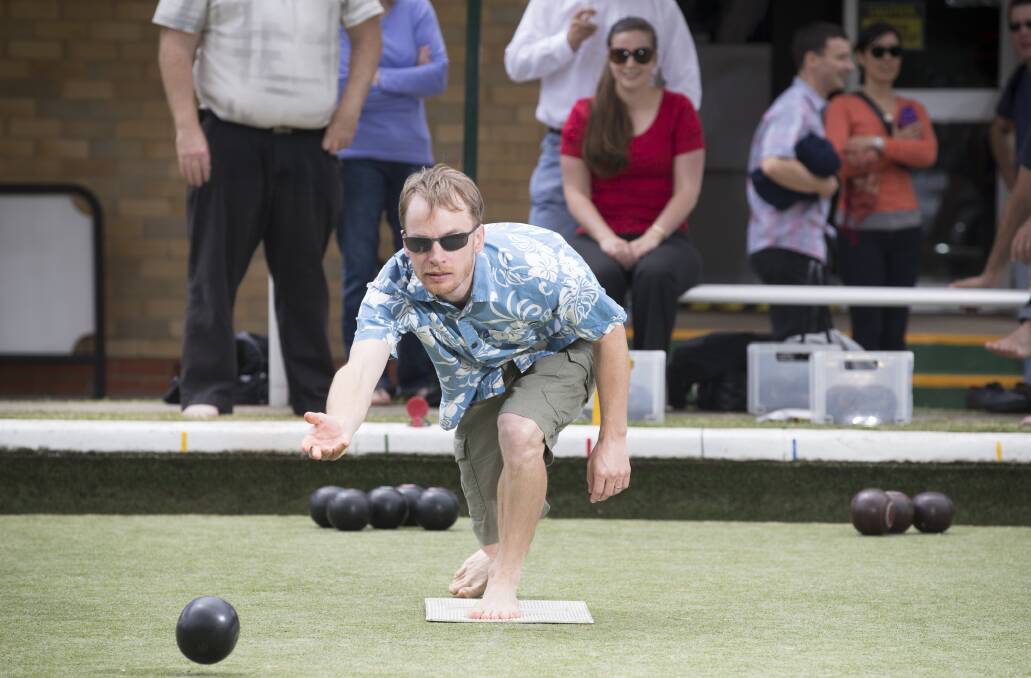 It's not quite the weather for barefoot bowls, so give Uggboat bowls a try. Photo: Matt Bedford
