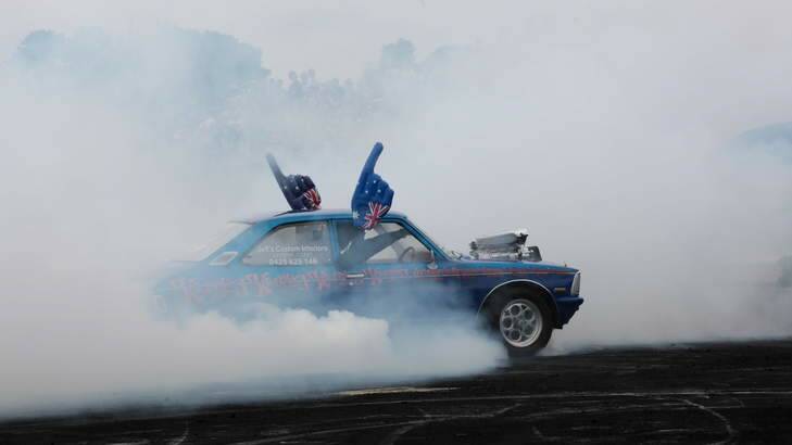 The Summernats burnout competition in action. Photo: Supplied