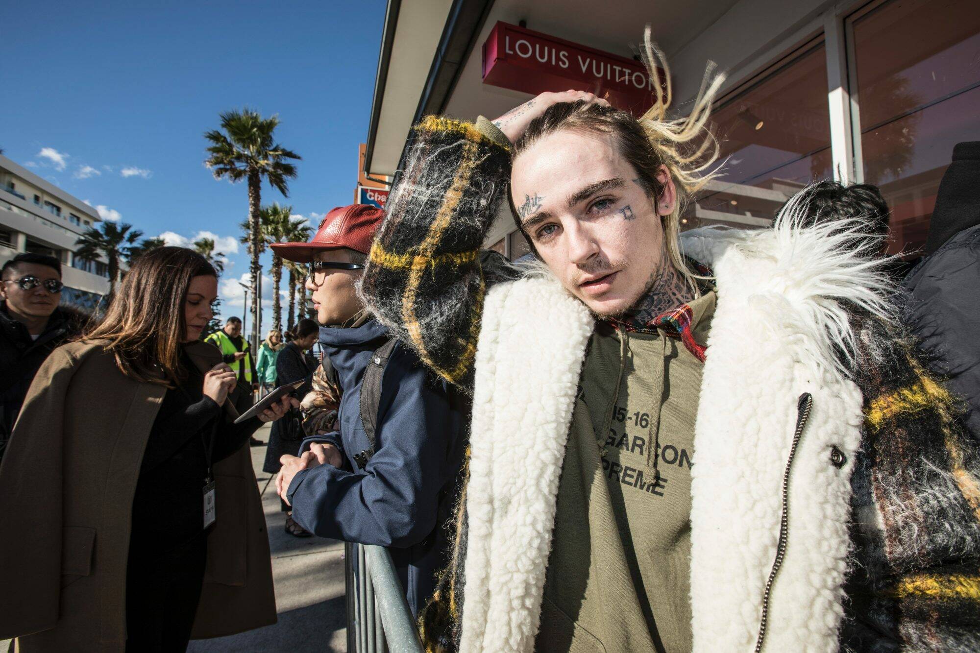 Die hard fans camp overnight for Louis Vuitton Supreme collaboration