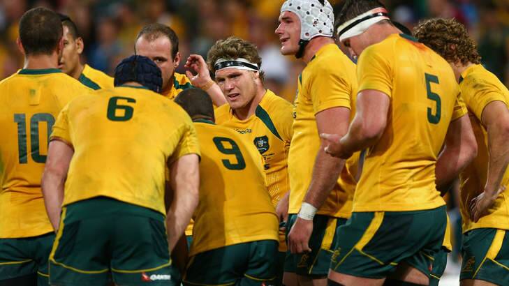 Faces say it: A dejected Wallabies outfit after Saturday's loss to the Springboks. Photo: Getty Images