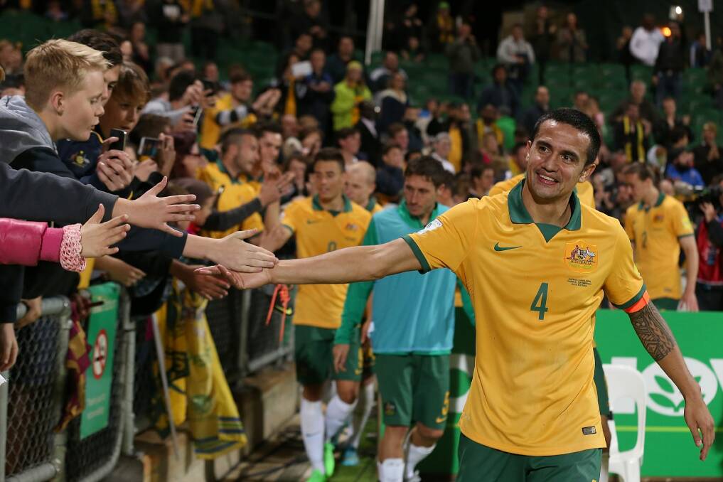 Socceroos superstar Tim Cahill is always a big hit with fans. And the video below shows why. Photo: Getty Images