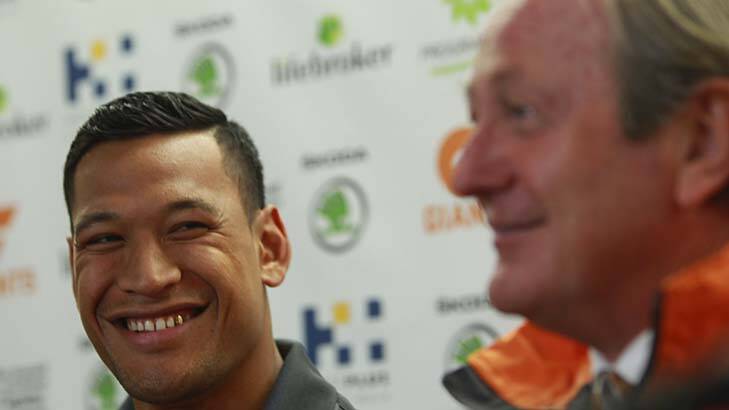 "I've got no problems with his character, he's always told us the truth and I actually admired him for that" Greater Western Sydney coach Kevin Sheedy on Israel Folau. Photo: Wolter Peeters