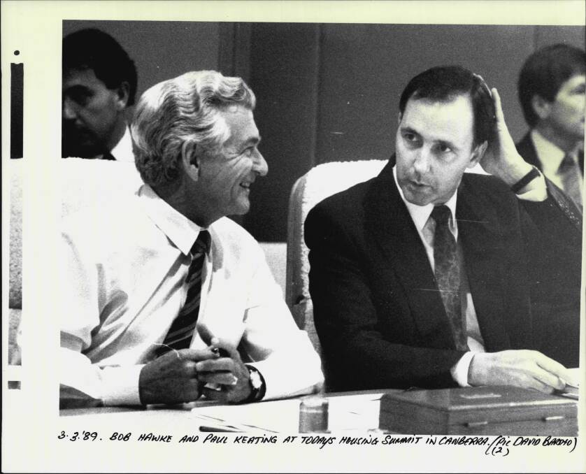 Former prime minister Bob Hawke, left, has a lot to answer for. Photo: David James Bartho