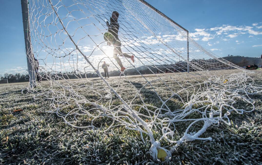 Spare a thought for the Kanga Cup players who took the field on sub-zero Canberra mornings last week. Photo: Karleen Minney