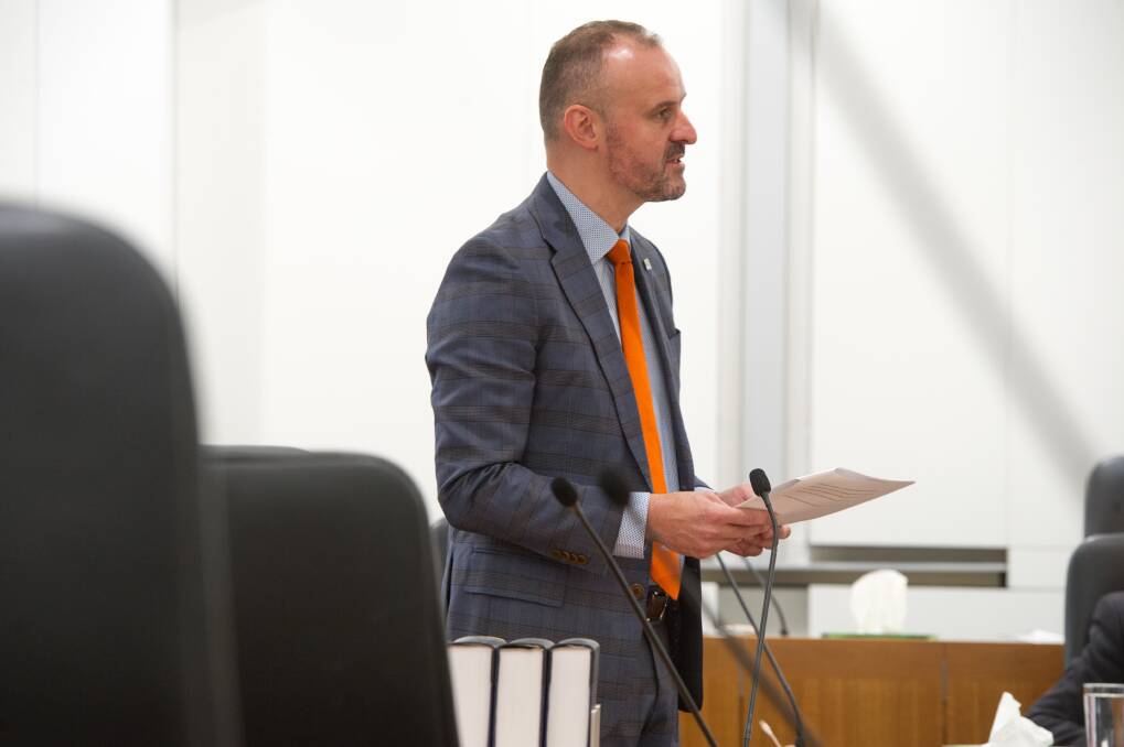 ACT Chief Minister Andrew Barr said the government had always intended for the university's new sub-leases to be exempt from stamp duty. Photo: Karleen Minney