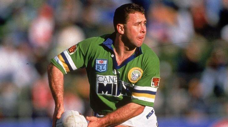 Ricky Stuart during his playing days at the Canberra Raiders. The new Raiders head coach is trying to instill a sense of pride in the club within the current playing group.